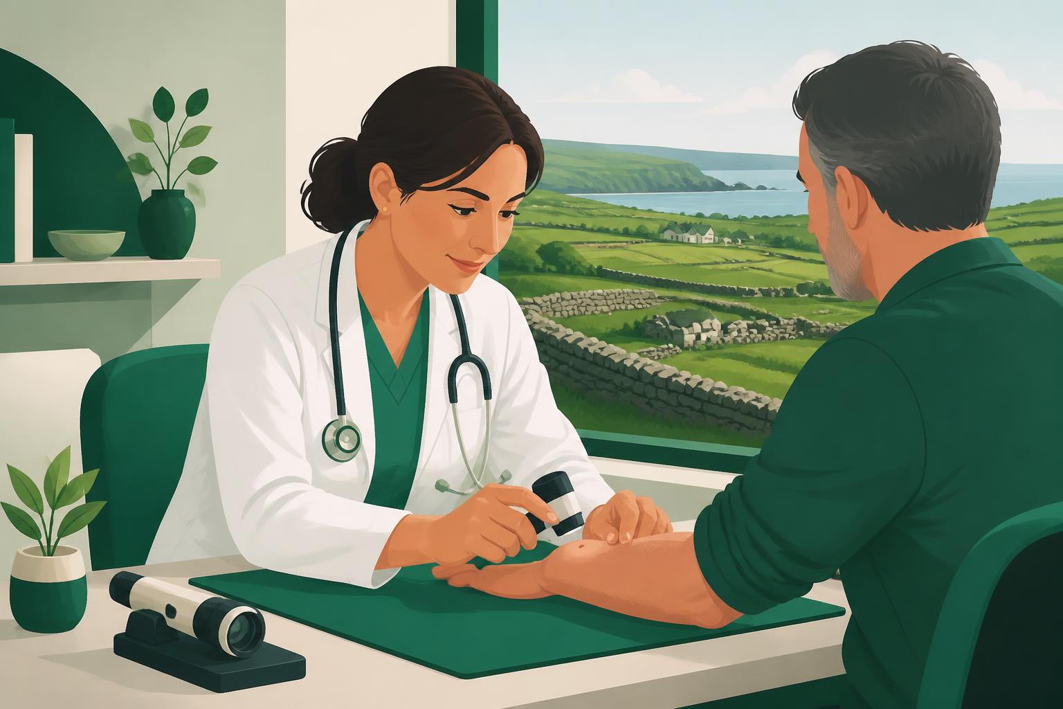 Patient at home in Ireland discussing Online Cellulitis Assessment and Treatment in Ireland during a secure online GP consultation