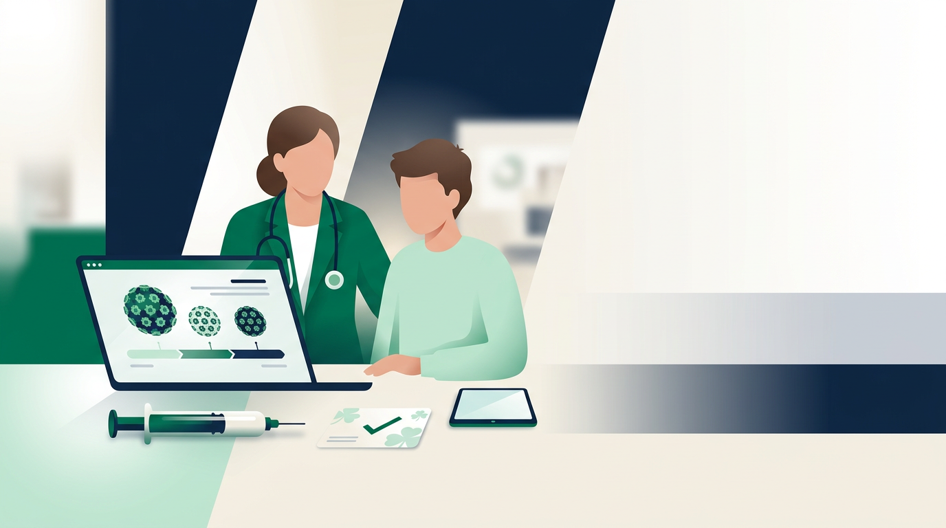 Patient at home in Ireland discussing HPV Vaccination in Ireland: Expert Online GP Consultation during a secure online GP consultation