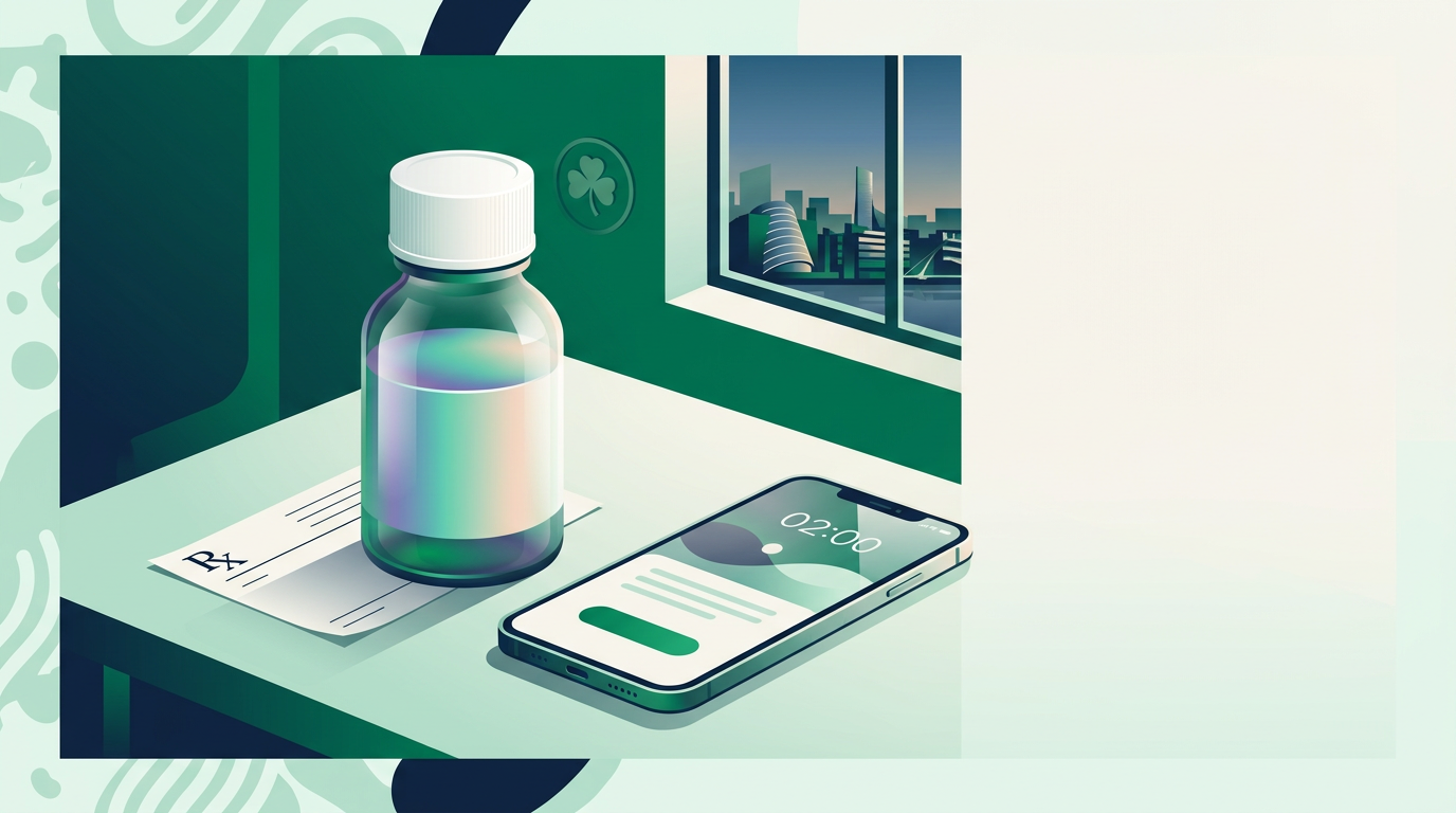 Patient at home in Ireland discussing Online Diabetes Medication Refill for Controlled Sugar Status in Ireland during a secure online GP consultation