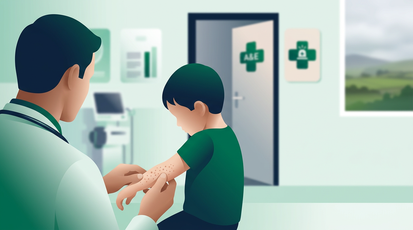 Patient at home in Ireland discussing Viral Rashes in Kids: How to Spot Them and When to Attend A&E in Ireland during a secure online GP consultation