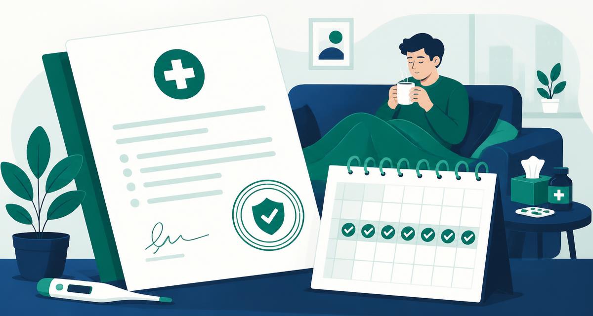 Illustration for the NOVAGP online GP guide "Getting a sick certificate online in Ireland" — rolling Irish green fields with dry stone walls